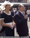 Hazar Imam and Princess Salwa at the Prix de Diane, Chantilly, France  2014-06-15