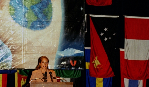 Princess Zahra Aga Khan delivering the keynote address at the International Association for Volunteer Effort World Conference he