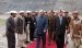His Highness the Aga Khan welcomed upon arrival at Chitral airport. His Highness pledged to assist the population 2003-12-04