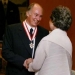 Aga Khan smiles after being presented with Order of Canada by Governor General Adrienne Clarkson   2005-069-06