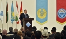 His Highness the Aga Khan addresses guests gathered at the opening of the University of Central Asia’s first campus in Naryn, Ky