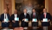 Portugal’s Prime Minister, António Costa and Mayor of Lisbon, Fernando Medina, with His Highness the Aga Khan and his brother, P