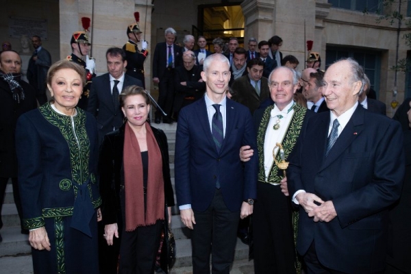 Hazar Imam at the Installation of Frederic Mitterrand at The Academy of Fine Arts of the Institute of France in Paris 2020-02-05