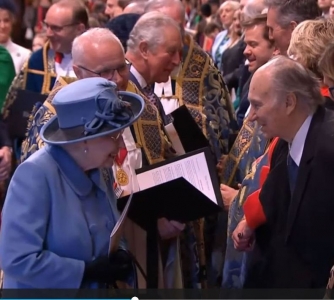 Hazar Imam meets with Her Majesty Queen Elizabeth at Westminster Abbey for the Annual Commonwealth Day  2020-03-09
