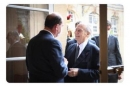 The Aga Khan and Prince Rahim were received at the Hotel de Matignon, office of the Prime Minister in Paris, for 