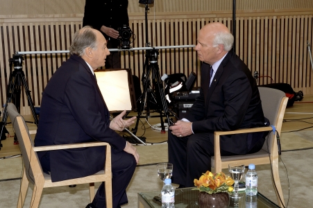 Hazar Imam grants interview with Peter Mansbridge of CBC Canada