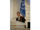 Princess Zahra Aga Khan speaking at the World Habitat Day celebrations in Kazan.