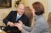 Alberta Premier Alison Redford trades pens with the Aga Khan after both signed an agreement of co-operation Wednesday at Governm