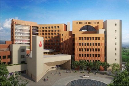 An artistic impression of the new Aga Khan University Hospital. Courtesy photo/ The Agha Khan University Hospital