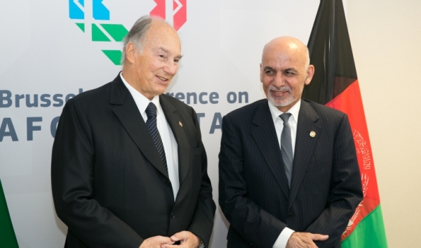 Hazar Imams meets Afghan President Ashraf Ghani in Brussels for the Conference on Afghanistan 2016-10-05
