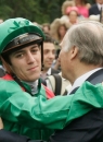 2009-10-04 Aga Khan with jockey Christophe Soumillon 