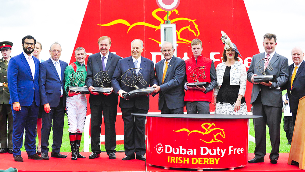 His Highness the Aga Khan wins Dubai-Duty-Free-Irish-Derby-2016 with Harzand