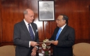 Prince Amyn Aga Khan presents his credentials to Foreign Minister Abul Hassan Mahmood Ali 