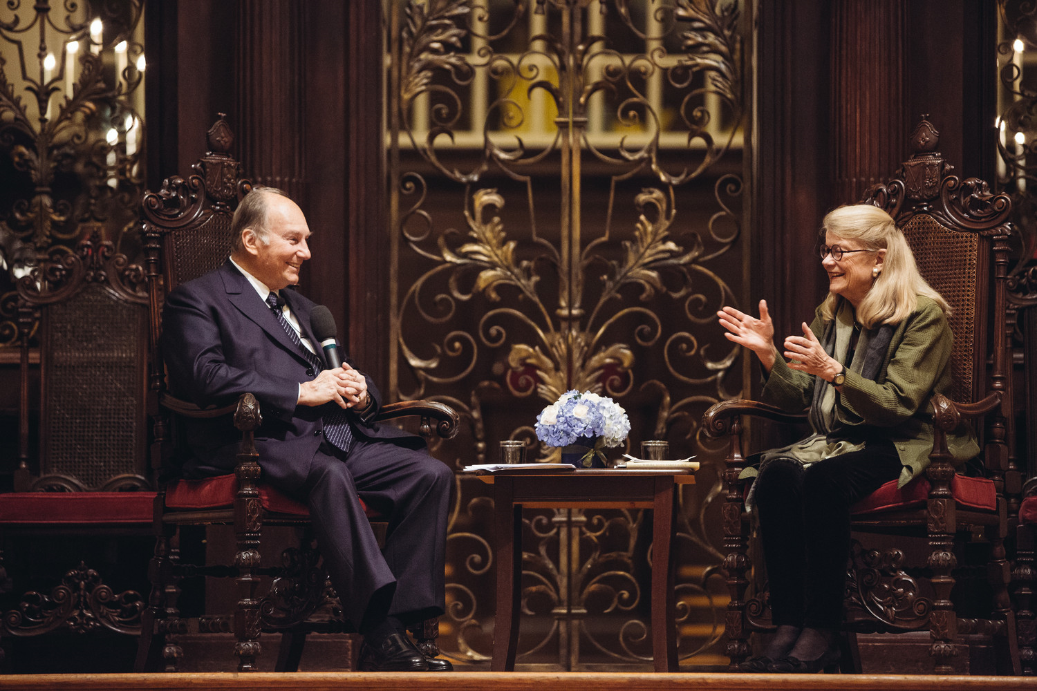 Hazar Imam in conversation with Prof. Diana Eck at Harvard 2015-11-12