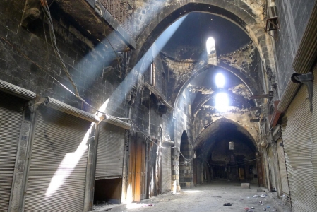 Restoration works began on the Aleppo souk after Syrian authorities signed a partnership agreement with the Aga Khan Foundation 