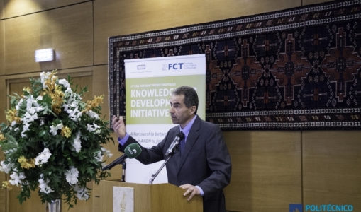 His Excellency Professor Manuel Heitor, Portugal’s Minister of Science, Technology and Higher Education, speaking at the announc