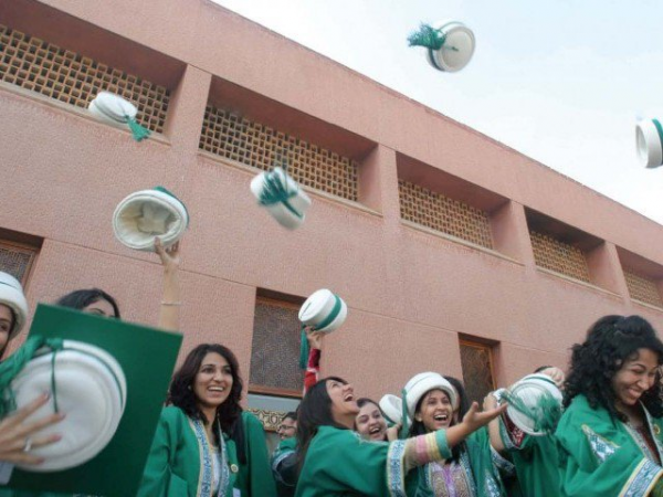 Students celebrate their graduation at the Aga Khan University's annual convocation. PHOTO: ATHAR KHAN/EXPRESS