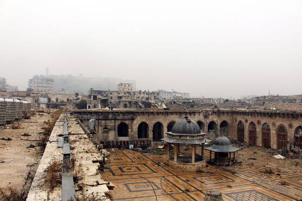 UNESCO World Heritage sites of the souq, minaret and Umayyad mosque.