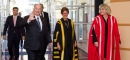 His Highness the Aga Khan, second from left, arrives at the University of Calgary's Rozsa Centre Wednesday 2018-10-17