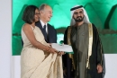 Sheikh Mohammed bin Rashid, Vice President and Ruler of Dubai, joins Prince Karim Aga Khan in handing out the Aga Khan Awards fo