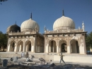 Workers giving final touches to the restoration work on Hakims’ tombs.— Photos: Mohd Azharuddin  2019-01-02