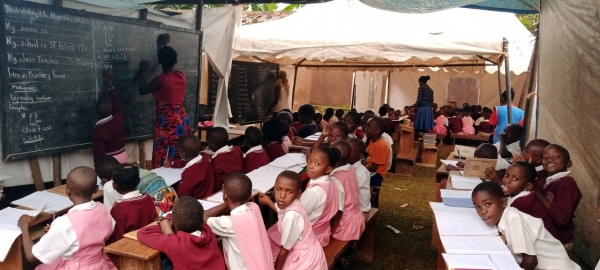 Pupils of St Peters Primary School, Katwe, Kampala, attend lessons at the school on March 10, 2020. PHOTO/JAMES KABENGWA.