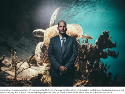 Prince Hussain at the Living Sea exhibition