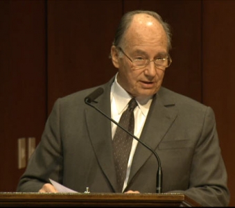 H.H. The Aga Khan speaking at Ogden Hall in Brown University 2014-02-19