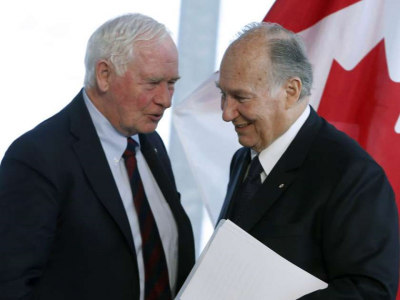 Governor-General David Johnston and the Aga Khan take part for the opening of the new home of the Global Centre for Pluralism in