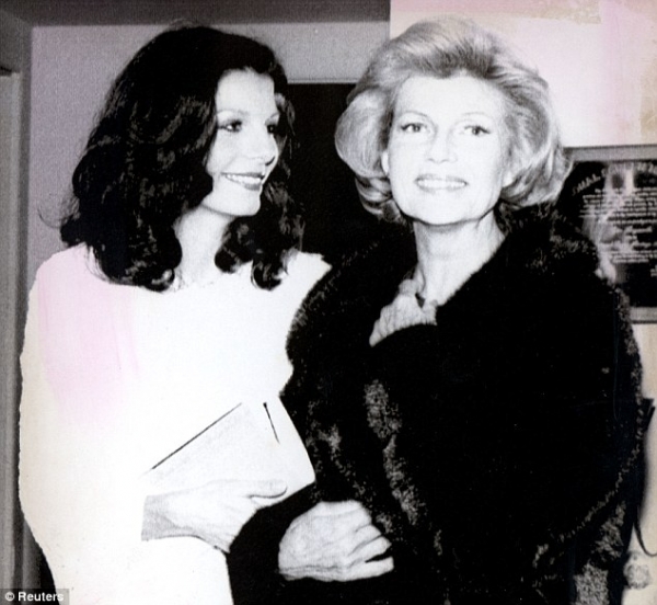 Princess Yasmin Aga Khan with her mother Rita Hayworth