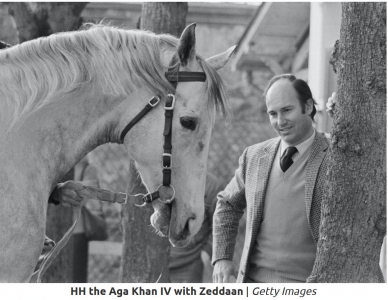His Highness the Aga Khan seen with Zeddan