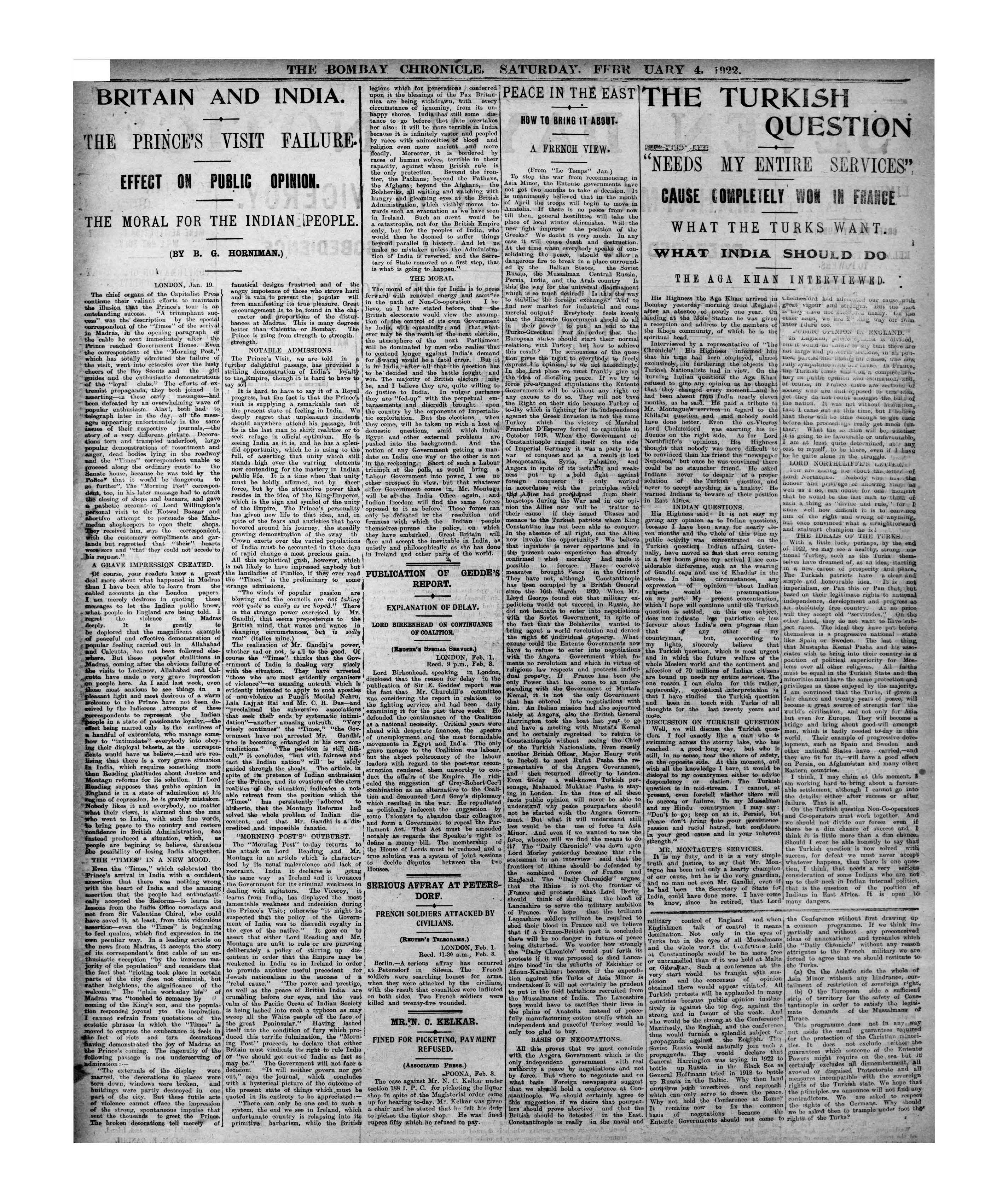 1922 02 04 The Bombay Chronicle Page 10