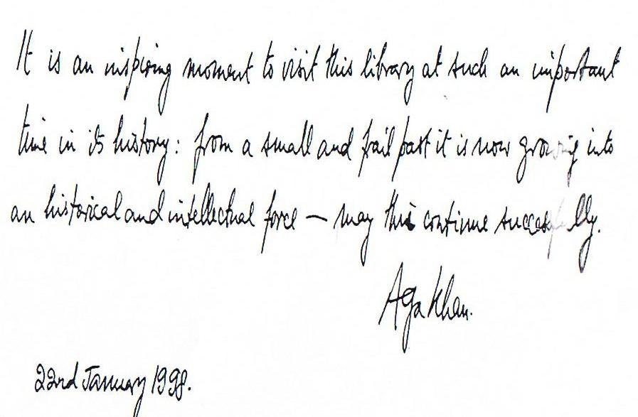 1998 01 22 Signed Aga Khan