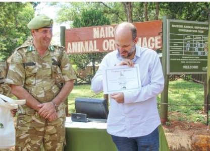 PRINCE HUSSAIN AGA KHAN ADOPTS A LION CUB AT THE NAIROBI ANIMAL ORPHANAGE 2024-02-10