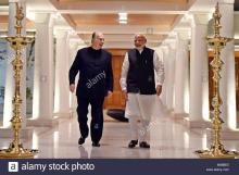 Gujarat Chief Minister Vijay Rupani holds a meeting with Aga Khan