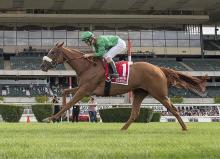 H. H. The Aga Khan’s homebred Edisa Scores in Jockey Club Oaks
