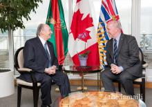 Mawlana Hazar Imam meets with British Columbia Premier John Horgan  2018-05-04