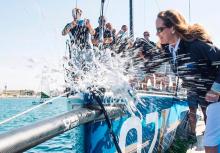 Princess Zahra Aga Khan baptises the new Azzurra   2015-05-22